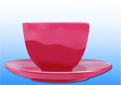 Cup Plate Vector