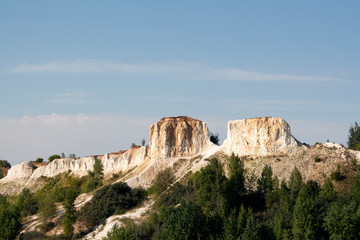 Fototapeta na wymiar Chalk mountains in the Voronezh region. 