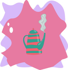 
beautiful modern color illustrations of sketches drawn on the theme of a coffee shop