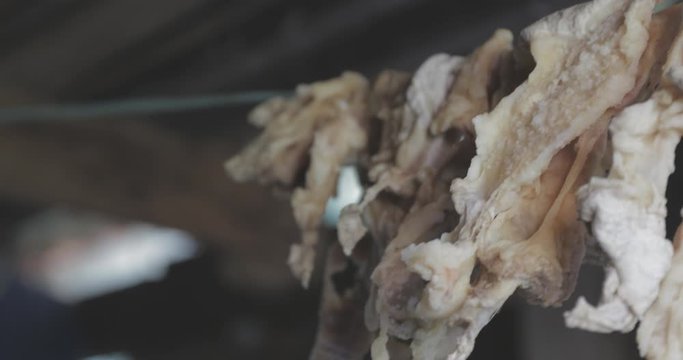 air-dried meat, drying the meat