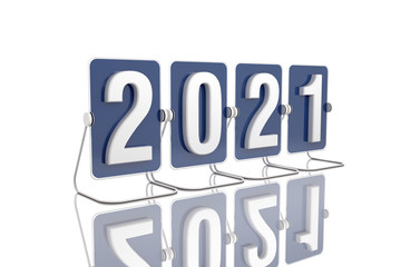 New Year 2021 Creative Design Concept - 3D Rendered Image	
