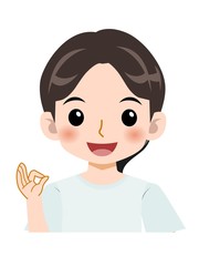 爽やかな服装のスカートの女の子