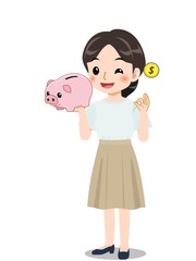 爽やかな服装のスカートの女の子