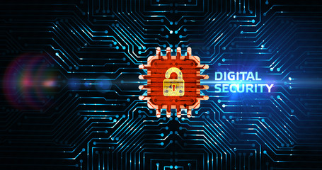 Cyber security data protection business technology privacy concept. Digital security.