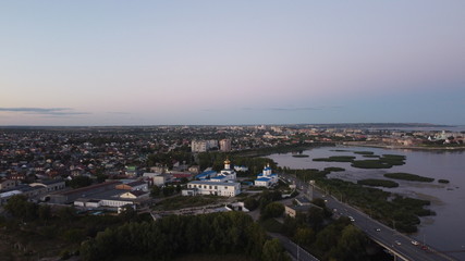 Fototapeta na wymiar bird's eye view of Syzran Samara region