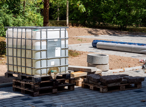 Baustellen Wassertank Tiefbau Wassercontainer