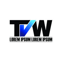 Tletter monogram logo design vector