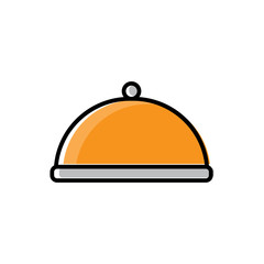 Restaurant flat icon. Design template vector