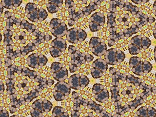 Illustration of an abstract colorful geometric background with beautiful patterns. Kaleidoscope art