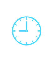 blue clock face