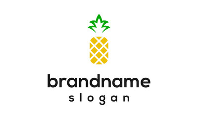 Simple pineapple logo design vector