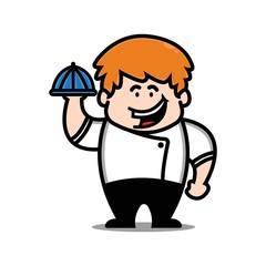 kawaii chef character designs illustration