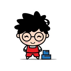 Post Courier kawaii character designs