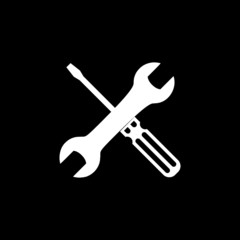 Tool icon isolated on dark background
