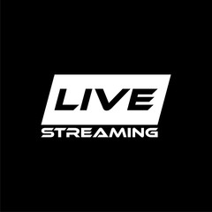 Live streaming icon isolated on dark background