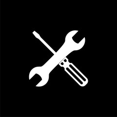 Tool icon isolated on dark background