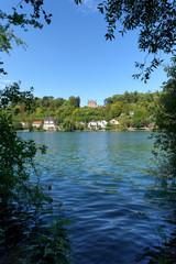 Seine river bank near Fontaine-le-Port village in Seine et Marne