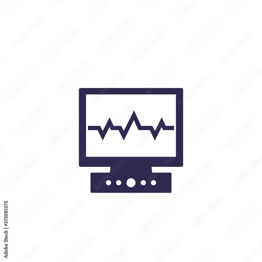 Wall mural ecg, electrocardiogram icon