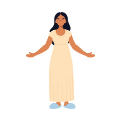 indian woman cartoon vector design