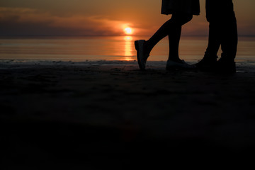 couple walking on the beach