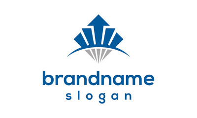 Modern financial logo design vector