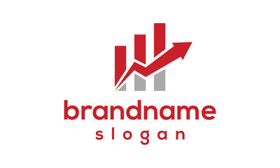 Modern financial logo design vector