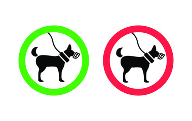 rule for dogs, dog in a muzzle on a leash
