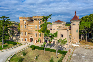 Fototapeta na wymiar Can Taio Castle, in Santa Perpetua de Mogoda, Barcelona Spain
