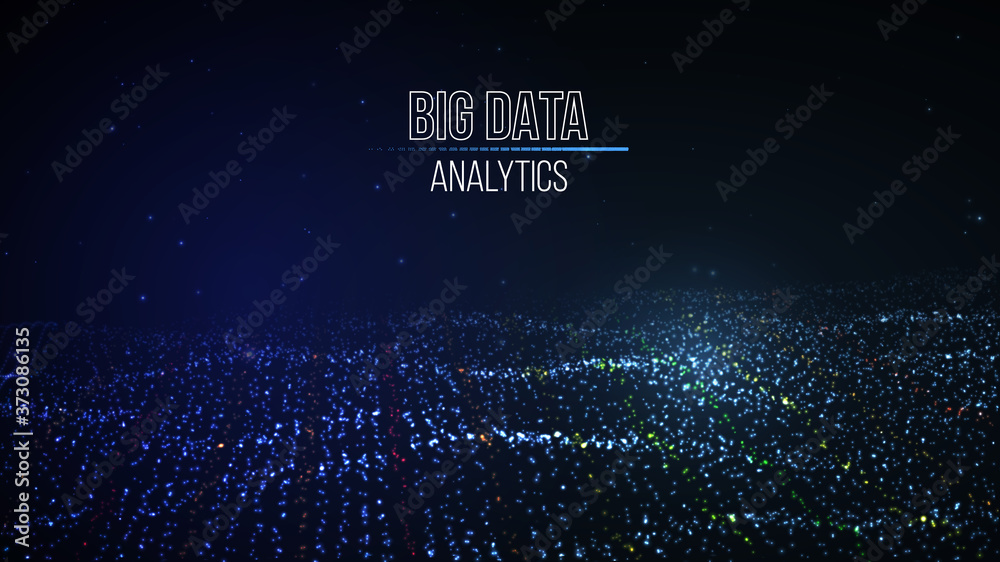 Poster business inteligence technology background. binary code algorithms deep learning. virtual reality an