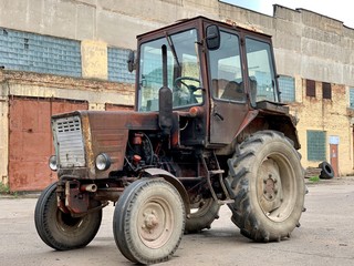 old farm tractor