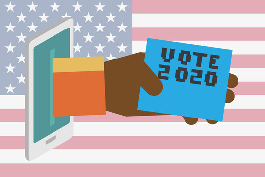 2020 USA President Election. Mobile Application For Online Vote