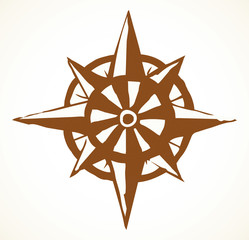 Wind rose. Vector drawing icon