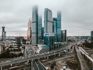 High skyscrapers. Moscow, Russian Federation, 04/22/2020