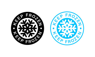 Keep frozen label. Vector on isolated white background. EPS 10