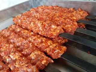 Traditional turkish adana kebab ready to cook