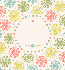 Mandala ethnic square background with empty space for text. Invitation or greeting card 