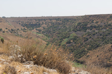 landscape with mountains and blue sky