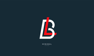 Alphabet letter icon logo BL or LB