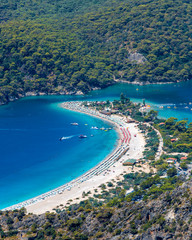 Obraz premium Oludeniz Bay coastal view in Fethiye Town of Turkey