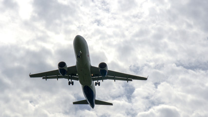 airplane in the sky spotting Domodedovo Russia