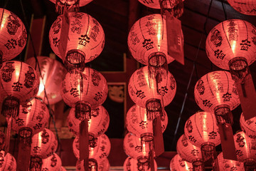 28 January 2017, Jakarta, Indonesia: Lantern at Cin De Yuan Temple, Chinatown, Jakarta, Indonesia.