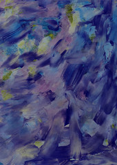 Naklejka premium Simple colorful abstract watercolor background. Hand-painted texture with splashes, drops of paint, paint smears. Design for backgrounds, wallpapers, covers and packaging, wrapping paper.