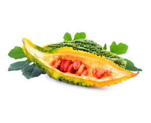 Bitter melon isolated on white background