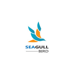 Seagull  Bird logo icon  vector designs