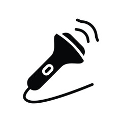 Ultrasound Device Medical Filled Black and White Line Icon Vector