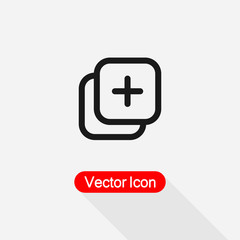 Add Icon, Plus Icon, Camera Focus Icon Vector Illustration Eps10