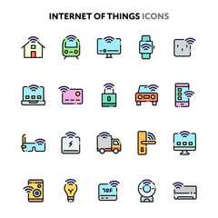 Internet of Things Icon Set. Linelo Color Series.