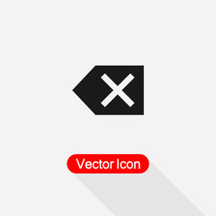 Fototapeta premium Backspace Icon Vector Illustration Eps10