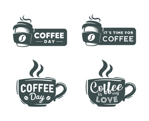 Coffee power t-shirt design. Retro emblem, logo, badge.