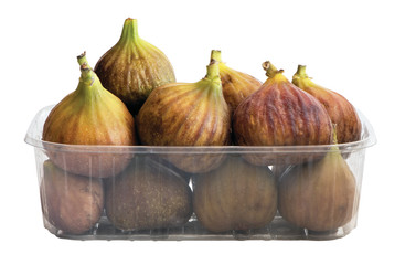  ripe figs isolated on white background